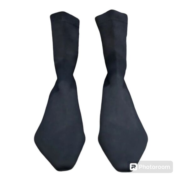 Zara Ribbed Knit Sock Ankle Boots Black EU36 US 5.5 - Picture 4 of 13